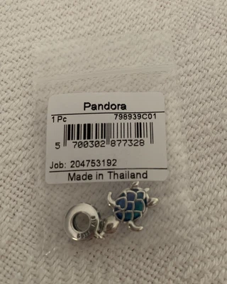 $40 • Buy PANDORA - Charm Sterling Silver ALE S925 MURANO GLASS SEA TURTLE 798939C01