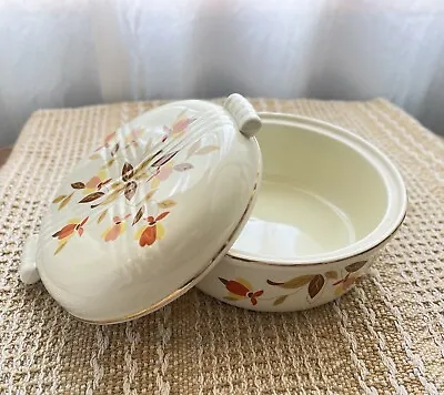 Casserole Baking Dish Halls Superior Mary Dunbar Autumn Leaf Round Covered • $28