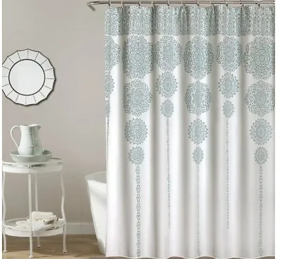 Lush Decor Stripe Medallion Shower Curtain • $21.59