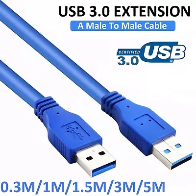 High-Speed USB 3.0 Extension Cable Type A Male To Male Extender Data Cord Cable • $12.99