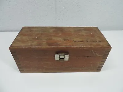 Vintage Brown & Sharoe Wooden Box Case Toolbox • $34.99