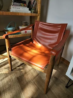 Brown Saltman Mid-Century Modern Safari Sling Chair LAS VEGAS LOCAL PICKUP ONLY • $925