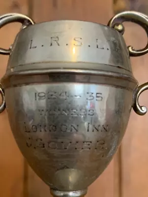 1934 London Inn Vintage Silver Plate Trophy Trophies Loving Cup • $37.88