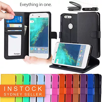 New Leather Wallet Case Cover For Telstra Google Pixel XL + Screen Protector • $8.99