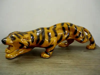 Vintage Prowling Tiger Figurine Ornament Marked 509 On Base/Underside 13.5 /34cm • £29.99