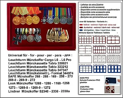 Coin Trays 1 Compartment 295x190x9mm Red Look 12333-1 For Medal Militaria Badge • £5.18
