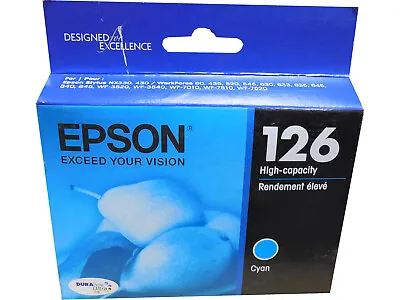 Epson T126220 #126 Cyan High Yield Ink Genuine OEM Stylus NX330 NX430 Quick Ship • $23.94