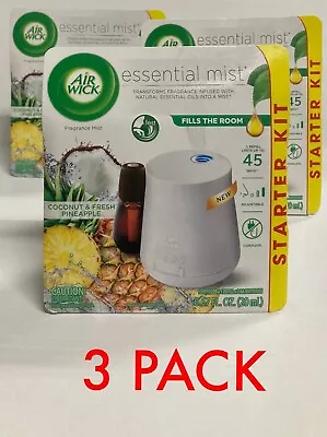 Air Wick Essential Mist Coconut & Fresh Pineapple (3/PACK) • $15