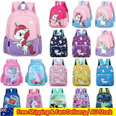$25.17 • Buy Kids Cartoon Backpack School Bag Boys Girls Unicorn Rucksack Shoulder Bags Hot