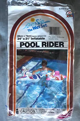 Intex The Wet Set Pool Rider 34” X 31” Model No. 59571 - New 1983 VTG • $55.96