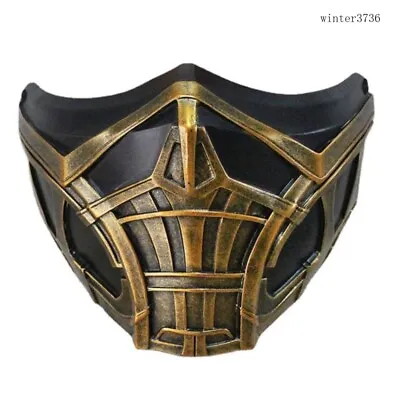 Mortal Kombat 2021 Sub-Zero SCORPION Mask Resin Half Mask Cosplay Prop Xmas Gift • $36.87