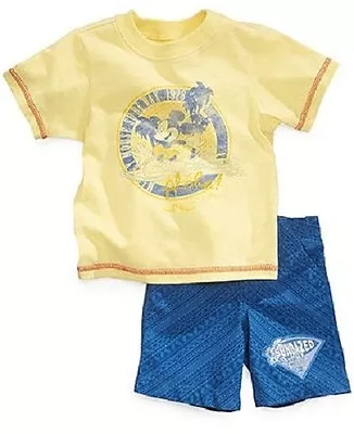 Nannette 2 Piece Disney Mickey Mouse Shirt & Shorts Set ~ New With Tags MSRP $32 • $10.95