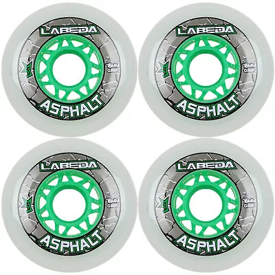 Labeda Asphalt Outdoor Inline Roller Hockey Wheels 76mm White 83A Outdoor 4-Pack • $31.96