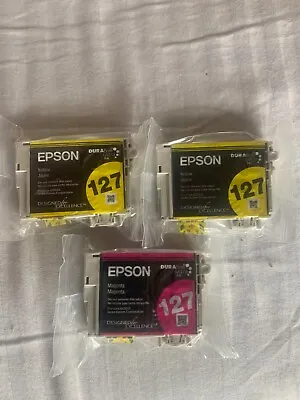 Epson 127 Color Magenta And 2-Yellow Ink Cartridges • $22.99