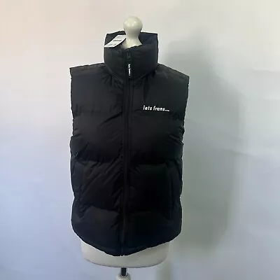 Urban Outfitters Iets Frans Puffer Gilet. Black. XS. RRP £59. New With Tags. • £42.50