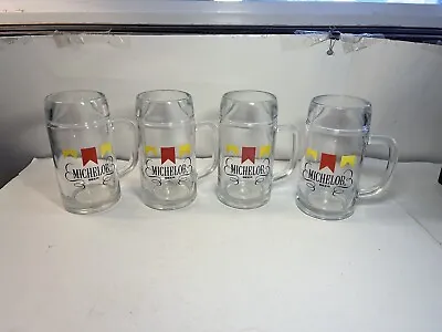 (Qty 4) Vintage Michelob Beer Pint Glass/ Mugs Half Liters Set Of 4 • $17.95