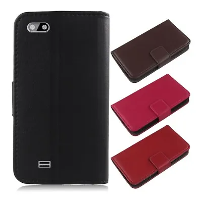 For Aspera/Optus/Kogan/Telstra ZTE- Genuine Real Phone Leather Flip Case Cover • $17.59