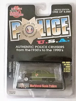 1999 Racing Champions 1950 Ford Maryland State Police Green 1/64 Scale Diecast • $23.47