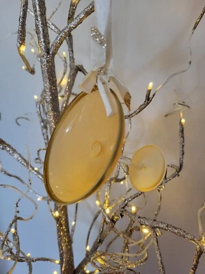 £7.99 • Buy Gisela Graham Champagne Glass With Ribbon Hanging Christmas Decoration