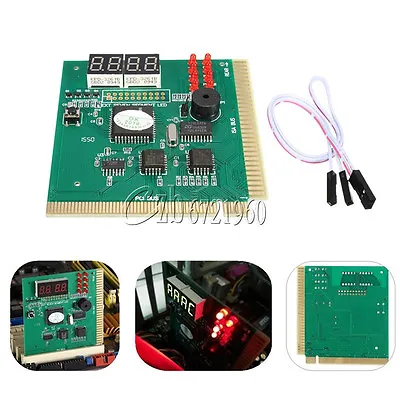 LED 4 Digit Analysis Diagnostic Tester POST Card PCI 4 PC Analyzer Motherboard • $6.99