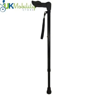 Ergonomic Handle Height Adjustable Walking Stick Aid Cane Arthritis Comfort Grip • £16.99