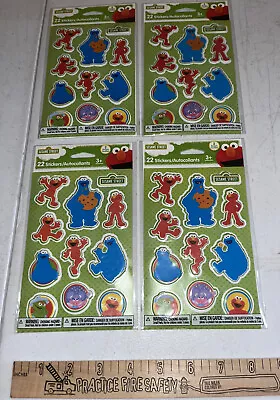 Lot Of 4 Packs Puffy Stickers Sesame Street 2 Sheets Elmo Cookie Monster Bundle • $19