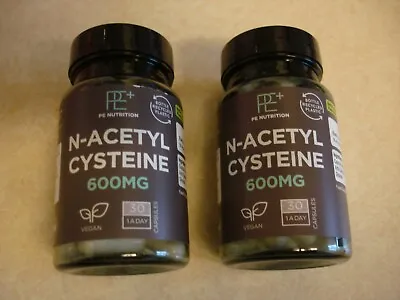 PE Nutrition NAC N-Acetyl Cysteine 600mg 30 Capsules X 2 • £16.99