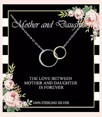 Creatique Mother Daughter Necklace - Interlocking Circles Necklace Mothers Da... • $5.99