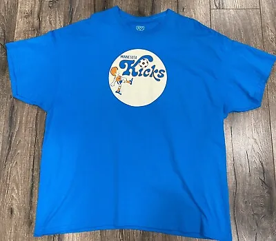 Minnesota Kicks NASL Ebbets Field Flannels Blue 3XL XXXL Soccer Shirt • $27.99