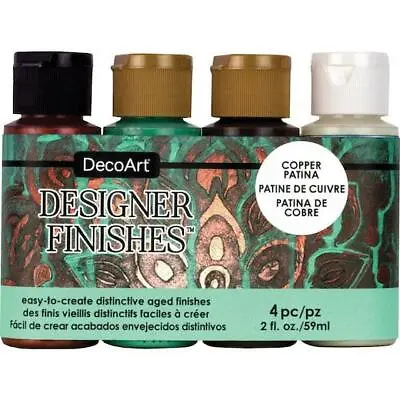 £9.99 • Buy DecoArt Designer Finishes Paint Pack 4pcs - Copper Patina