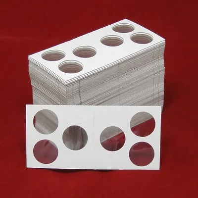 100 Cardboard 2x2 Coin Holder Mylar Flips With 3-Hole Openings For Cent / Dime • $12.95