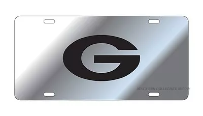 UGA GEORGIA Bulldogs Silver Mirrored License Plate / Car Tag   • $24.95