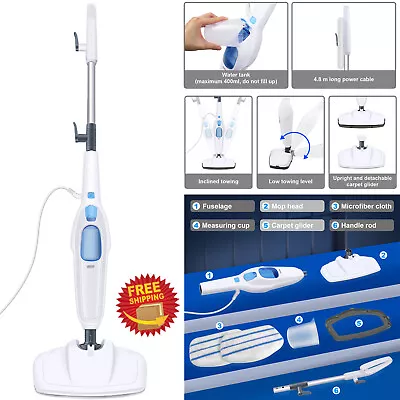 1500W Multifunction Steam Mop Handheld Upright Floor Carpet Steamer Cleaner 4.8M • $58.36