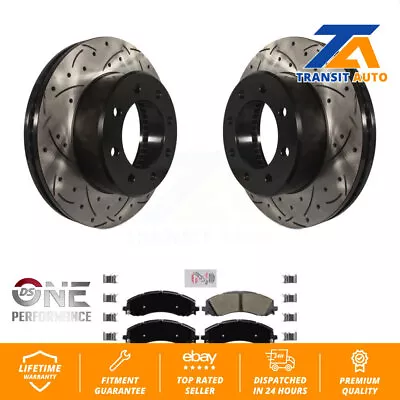 Front Drilled Slot Brake Rotor Semi-Metallic Pad Kit For 2019-2022 Ram 2500 3500 • $273.49