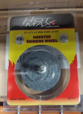 Hot Max 26043 - 2 X1/4  MOUNTED GRINDING WHEEL 1/4  RND SHAFT - (3pk) • $8.79