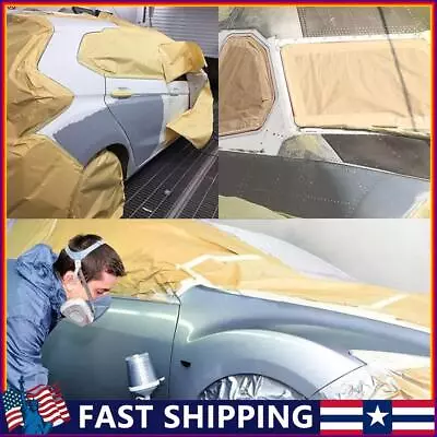 12m Auto Spray Paint Masking Kraft Paper Film Roll For Furniture Car (15cm) • $9.01