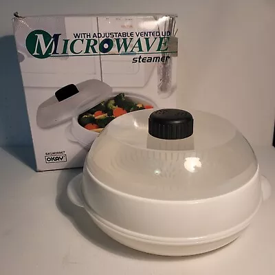 Microwave Steamer Healthy Cooking Quick Fast Vegetables Meats Poultry Fish Pasta • $12.95