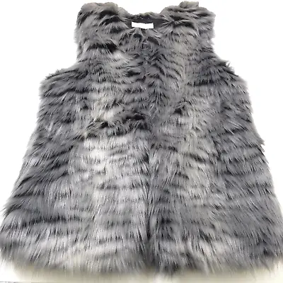 $325 Michael Kors Faux Fur Malachite Gray Vest Womens Size Medium • $97.46