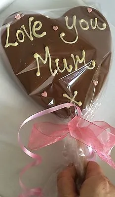 Giant Personalised Chocolate Lolly Valentines • £11