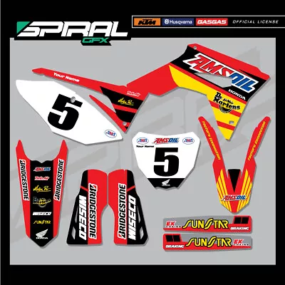 Custom MX Graphics Kit Amsoil Honda Factory CRF 250 450 2009 2013 2014 2015 • $253.08