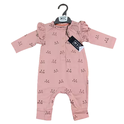 Baby Girl Mothercare Pink All In One MY K Romper Cats Babygrow Sleepsuit • $7.45