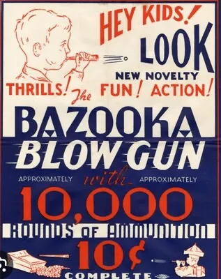  1940's Bazooka Blow Gun Ammunition 10000 Rounds.rare 🌟blow Tube Included • $50