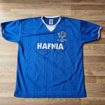 Everton Football Club Fa Cup Final 1984 Shirt Score Draw Mens Size XXL • £29.99