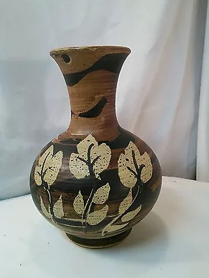 Vtg 1972 USA Mid-cent Modern Pottery Art Vase SIGNED B Welsh PACIFIC STONEWARE • $40.49