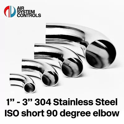 £16.95 • Buy 1  1.5  2  3   304 Stainless Steel 90 Degree Short Elbow Bend Exhaust Pipe