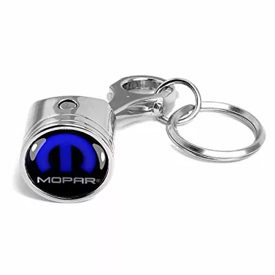 Mopar Logo Piston Style Auto Key Chain For Dodge Jeep Chrysler • $11.99