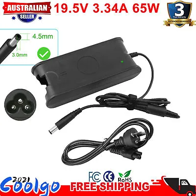 For Dell 65-Watt 4.5mm Barrel AC Adapter Laptop Charger Power Supply Cord  • $19.99