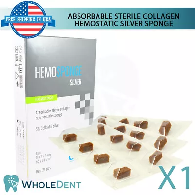 $25 • Buy Dental Hemosponge Absorbable Silver Sponge Gelfoam Cubes Sterile Surgical