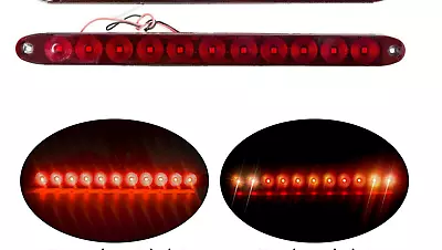 6 Volt  16  Red LED  Truck Light Bar Strip  Stop Tail Brake Lights • $64.99