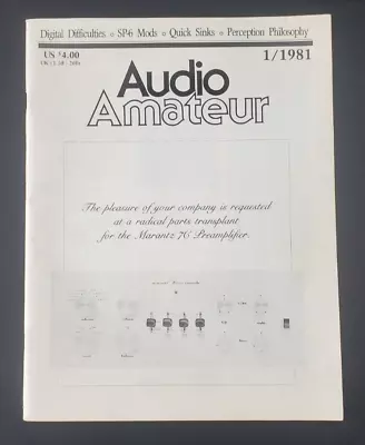 $29.95 • Buy RARE AUDIO AMATEUR Vacuum Tube Magazine #12 MARANTZ 7C / AUDIO RESEARCH SP-6 MOD